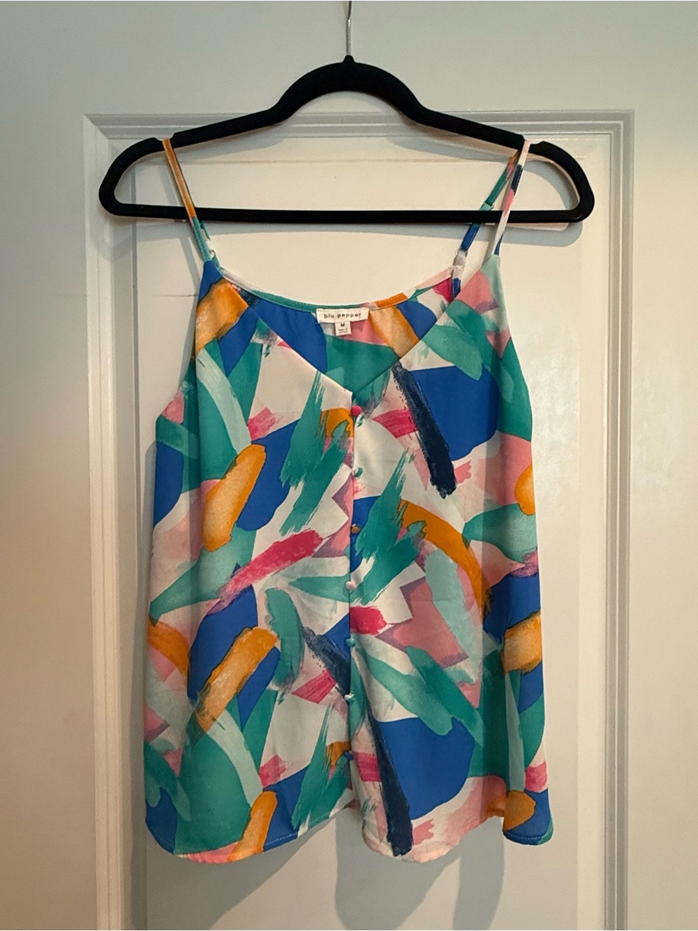 Colorful, flowy top